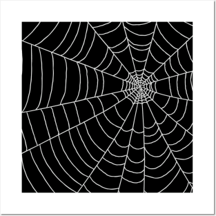 Spider web hand drawn pattern Posters and Art